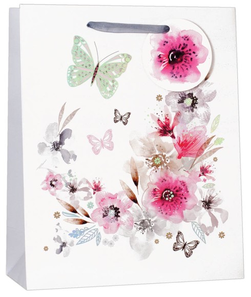 Gift Bag (Large): Florl Butterflies