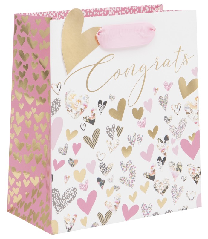 Gift Bag (Medium): Congrats Heart