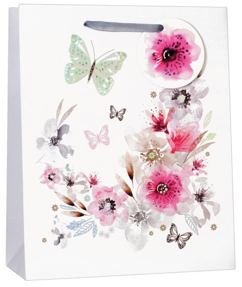 Gift Bag (Medium): Butterflies Flower