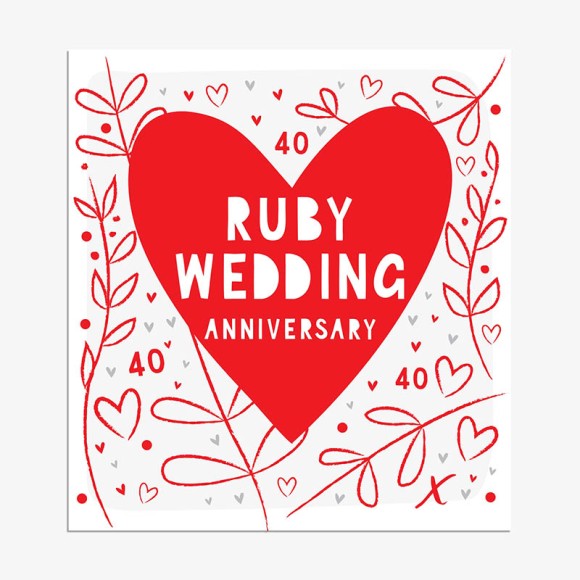 Ruby Anniversary Red Heart