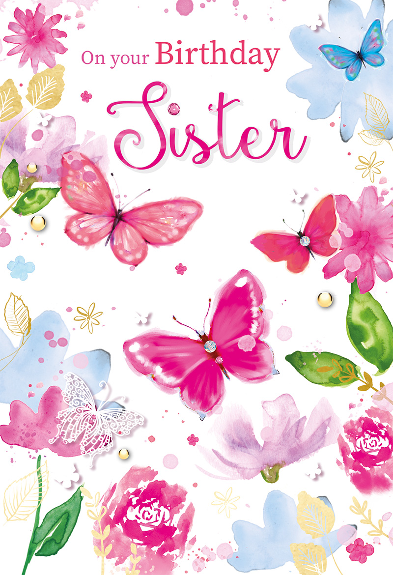 Sister Flowers And Butterflies