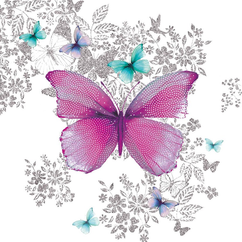 Napkin (Lunch): Butterfly Pattern