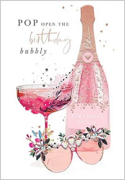 Birthday Pretty Pink Bubbly