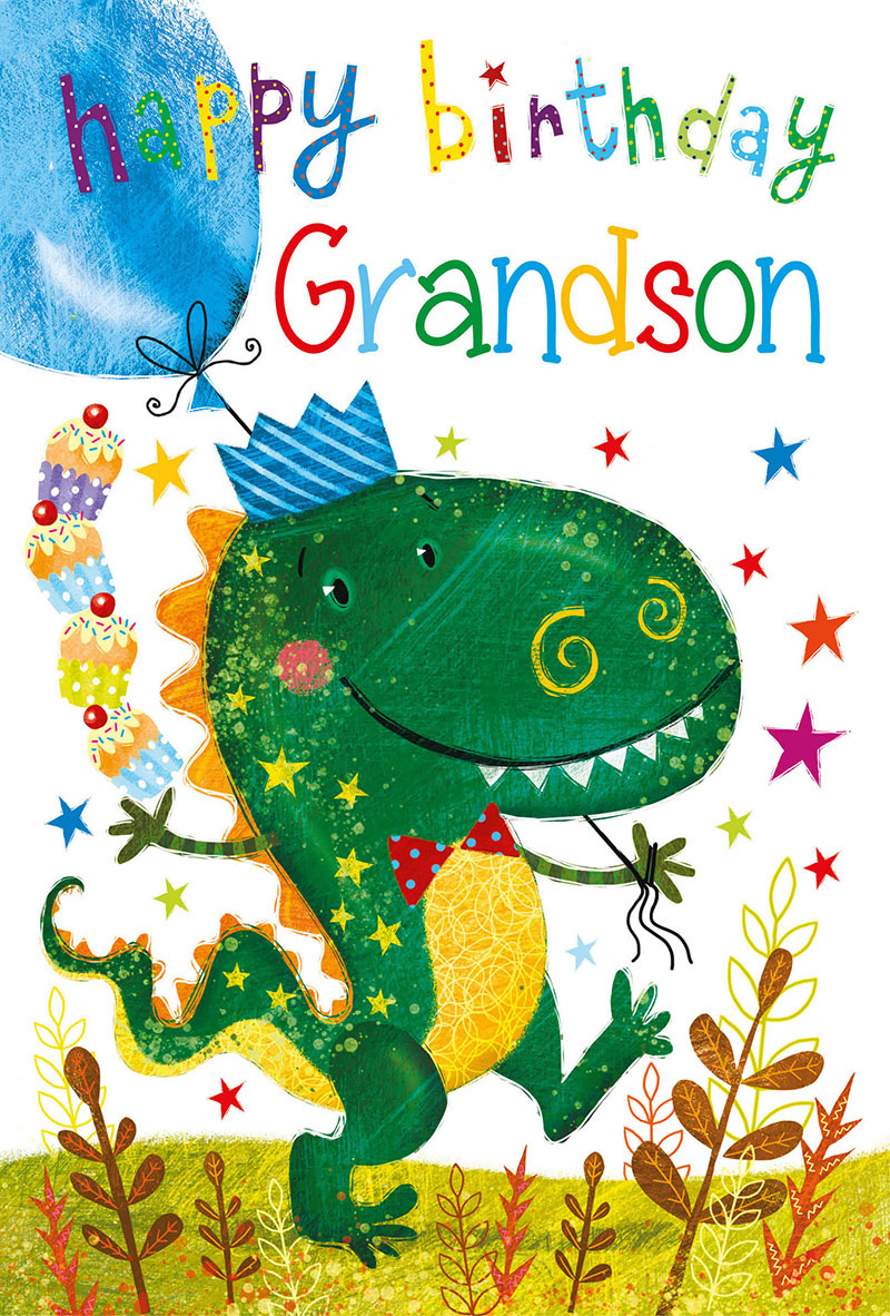 Birthday Grandson Cute Dinosaur