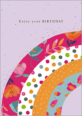 Breezy Celebrations: Birthday Floral Rainbow