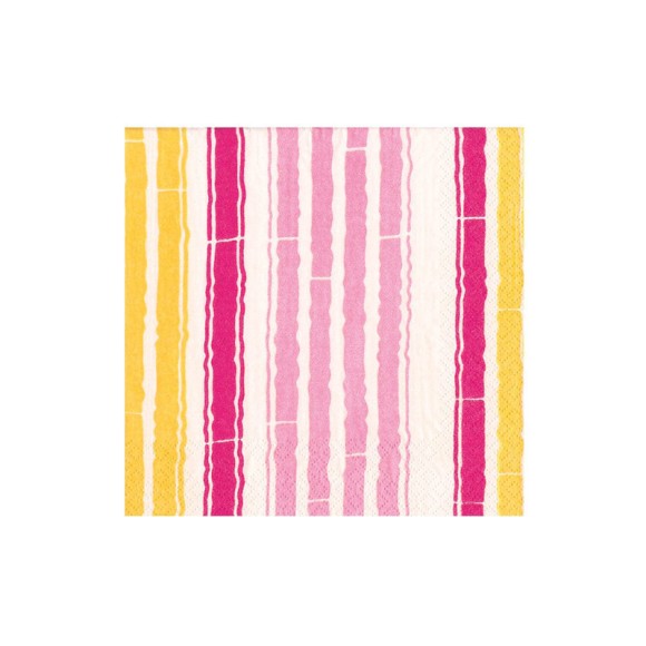 Napkin (Cocktail): Bamboo Stripe Pink