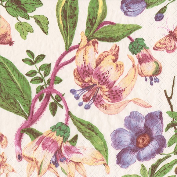 Napkin (Lunch): Porclain Bloom Ivory