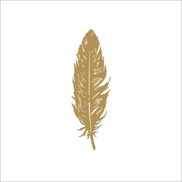 Napkin (Lunch): Pure Feather Gold