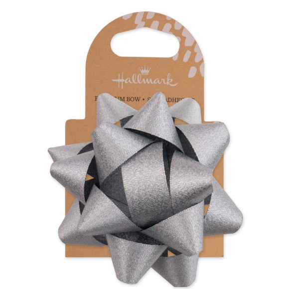 Fabric Bow: Silver