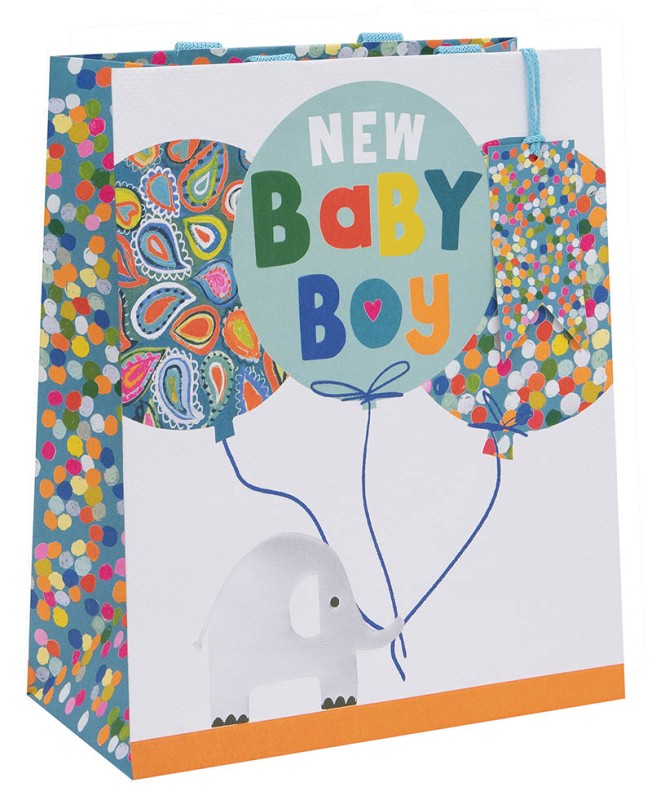 Gift Bag (Large): Baby Boy Baloons