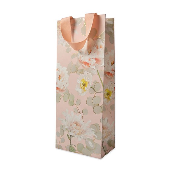 Gift Bag (Bottle): Soft Floral