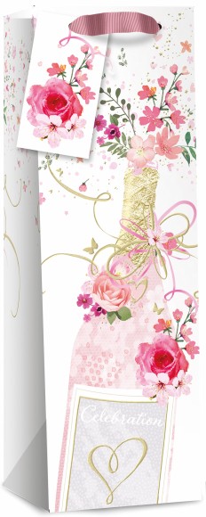 Gift Bag (Bottle): Pink Champagne