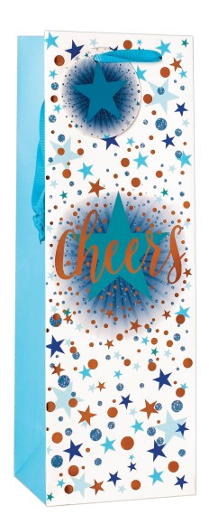 Gift Bag (Bottle): Cheers Stars and Spots