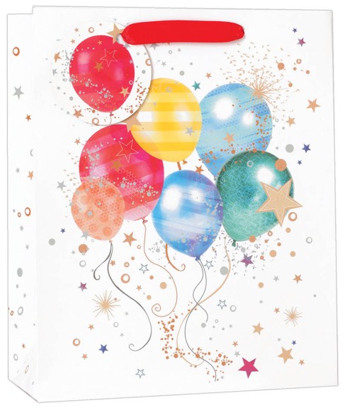 Gift Bag (Small): Sparkly Balloons