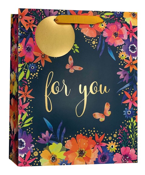Gift Bag (Small): Blue Floral