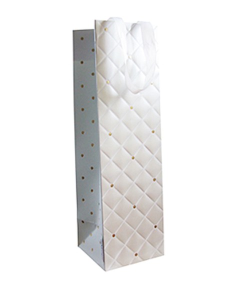 Gift Bag (Bottle): Quilted Pearl