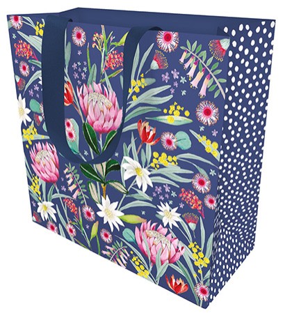 Gift Bag (Medium): Botanic On Navy