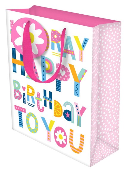 Gift Bag (Small): Hooray Happy Birthday