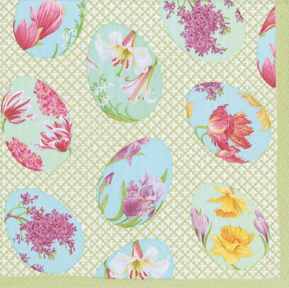 Napkin (Lunch): Floral Eggs