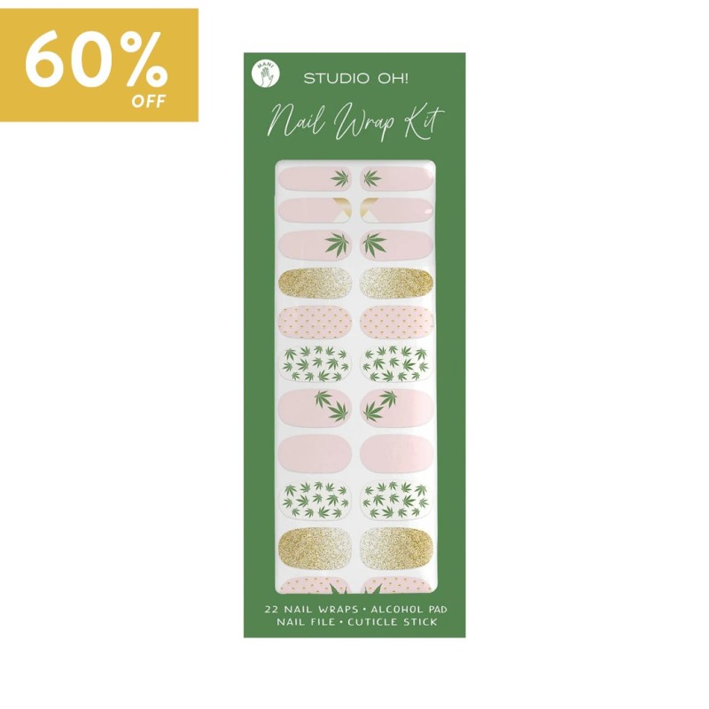 Nail Wrap Kit Cute Cannabis