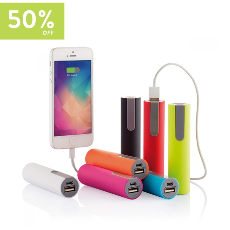 2200mAh Portable Power Bank Cerise