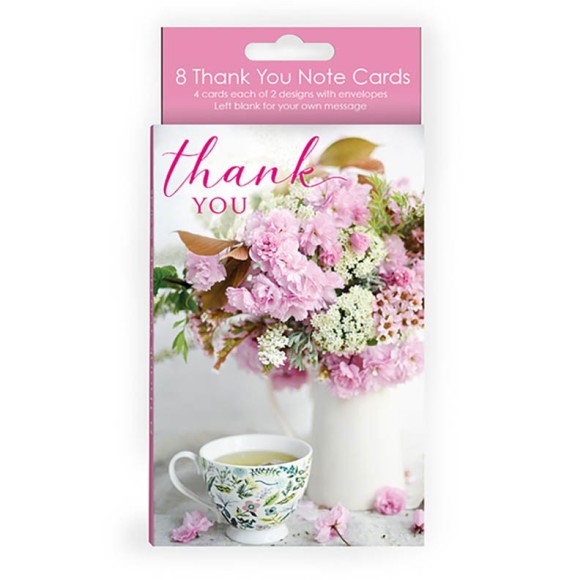 Notecards Thank You Pink Posies