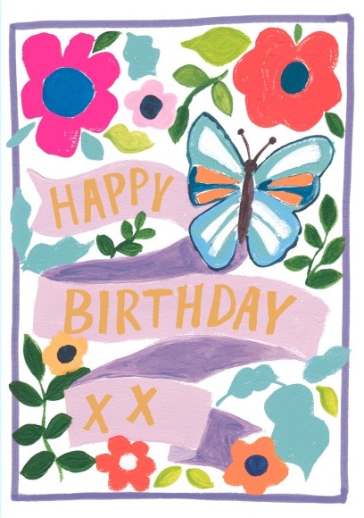 Matisse Birthday Banner Buterfly