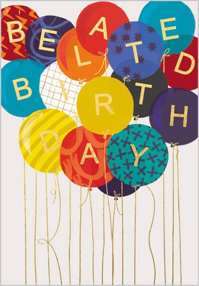 Indigo Belated Birthday Balloons