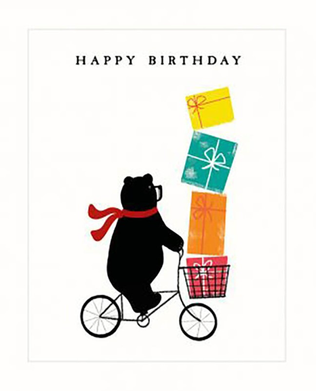 Bear Birthday Bear On Bicycle