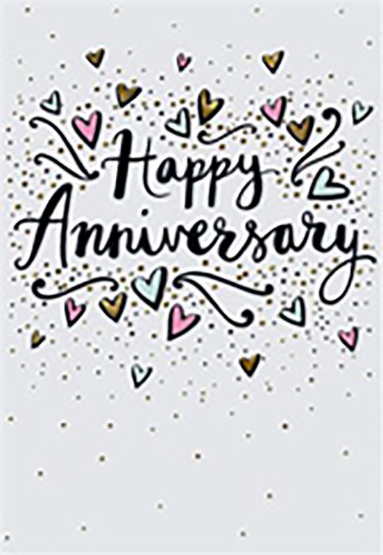 Happy Anniversary Hearts Dots