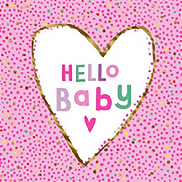 Hello Baby Girl Pink Dots