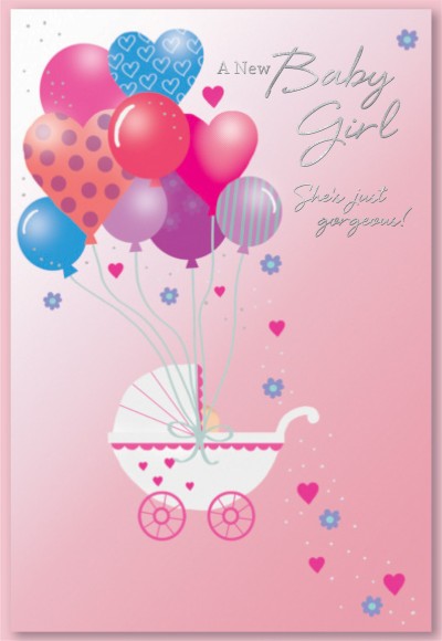 Se Baby Girl Pram Balloons#