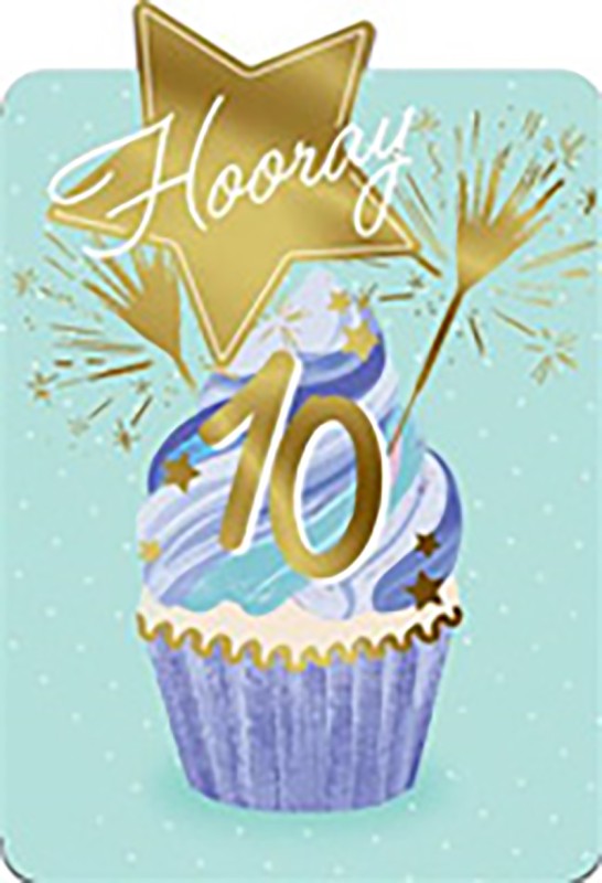 10Th Birthday Cupcake Sparkler