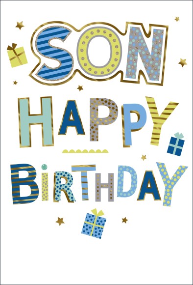 Son Birthday Happy Typography