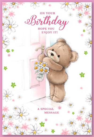 Se Birthday Teddy W Flowers#