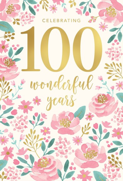 100Th Birthday Female Pink Florals
