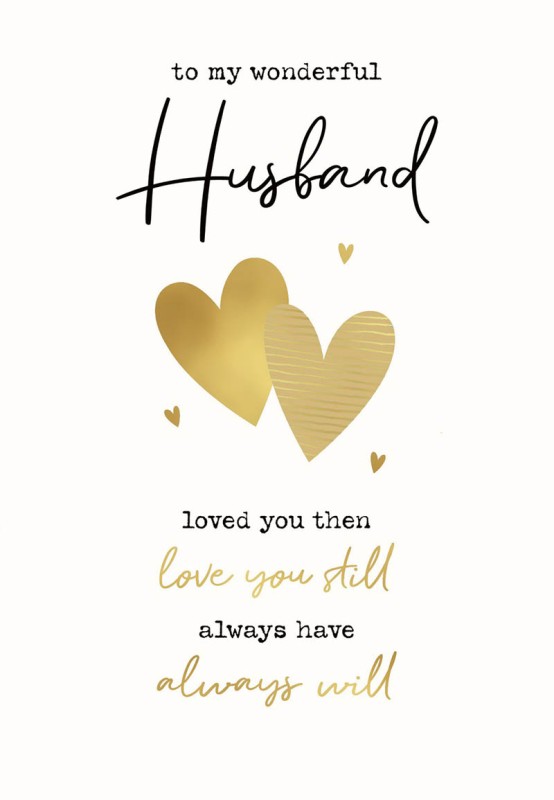 Husband Gold Hearts