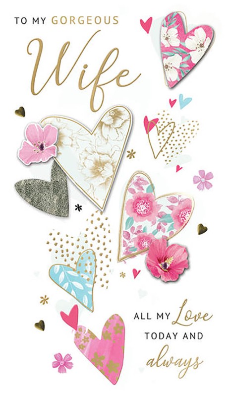 Champagne Wife Birthday Hearts