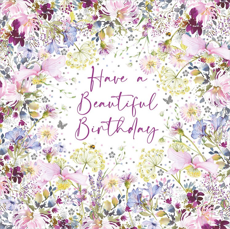 Pizazz Sq Beautiful Birthday Floral