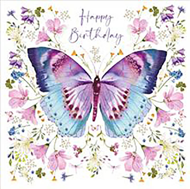 Pizazz Birthday Butterfly Blue Purp