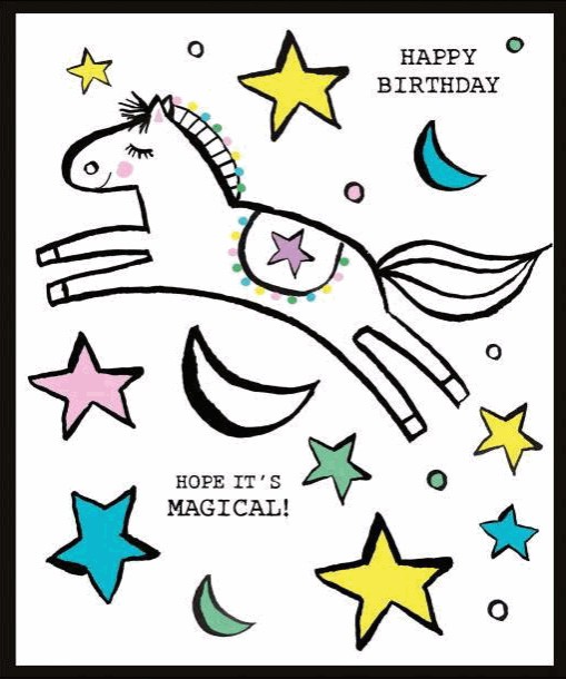 Doodle Birthday Unicorn Magical