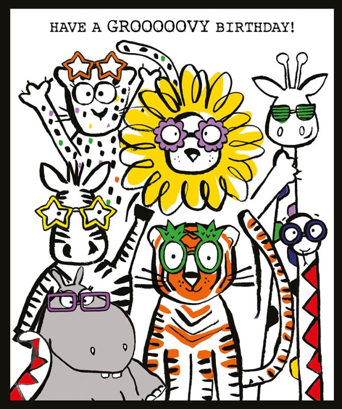 Doodle Groovy Safari Animals