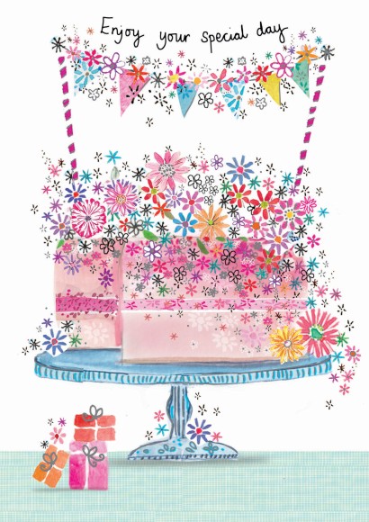 Daisy Patch Birthday Cake Bunting