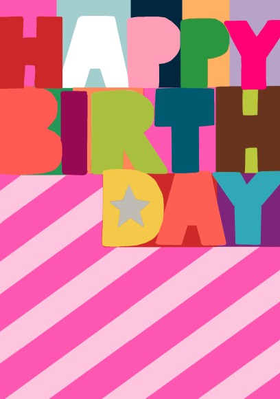 Colour Hub Birthday Pink Stripes