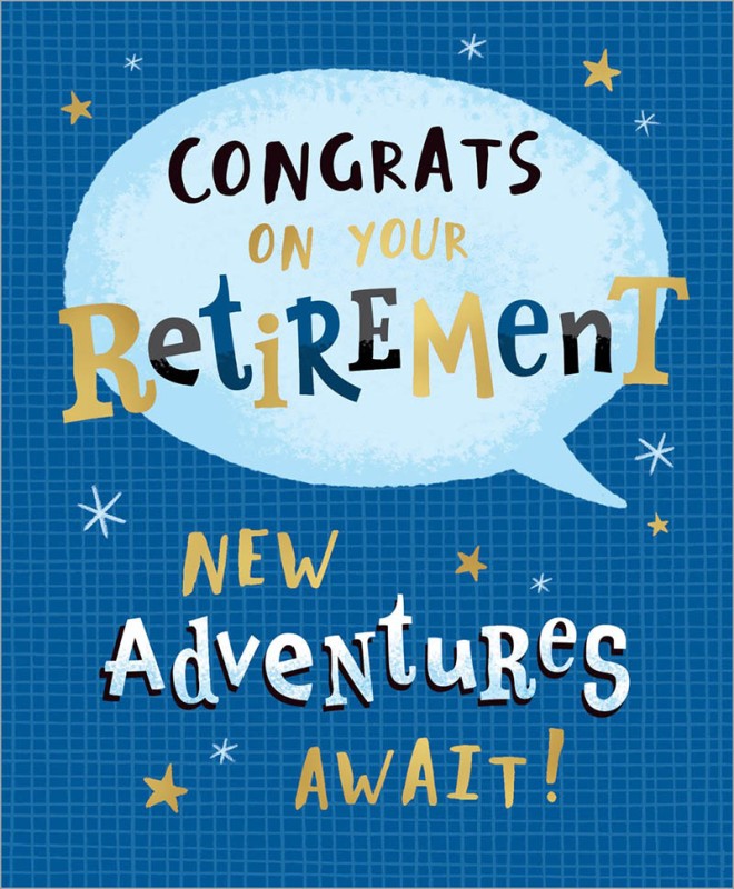 Retirement Male Speech Bubble