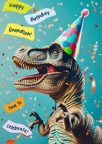 Birthday Grandson Party T-Rex