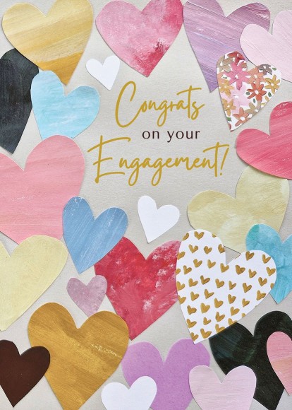 Engagement Painted Hearts