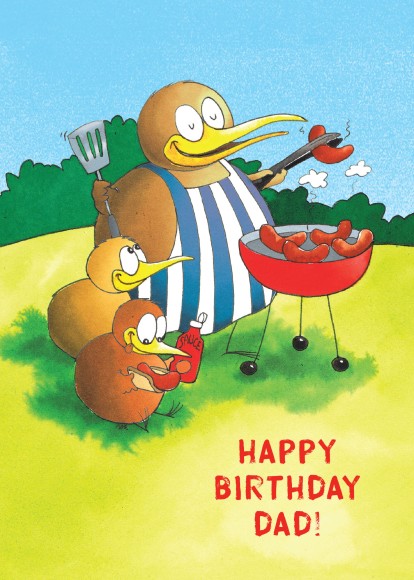 Kiwi Kartoons: Dad Birthday Barbecue